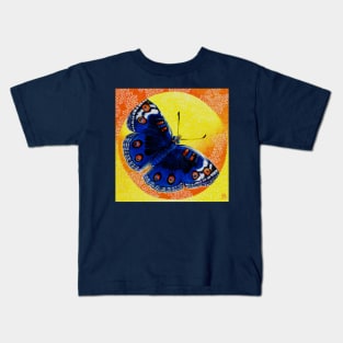 Butterfly Encircled Within a Square Acrylic Painting Kids T-Shirt